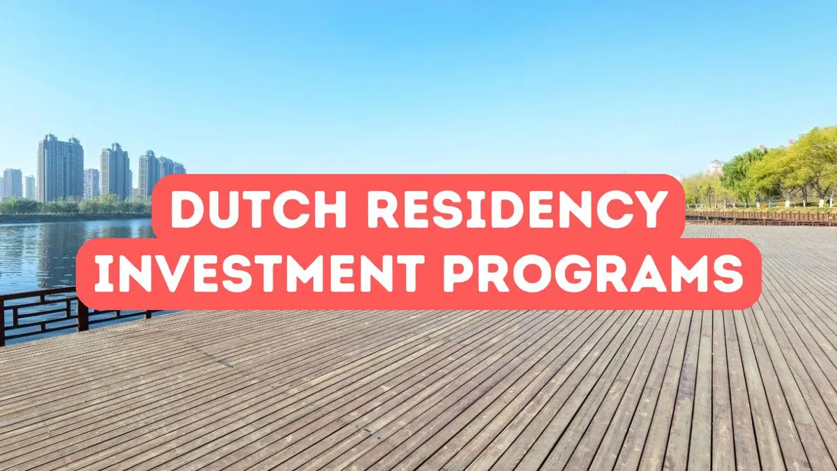 Exploring the Residency by Investment Programs in the Netherlands